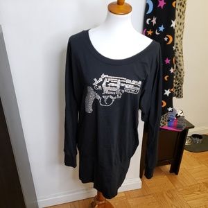 Fun Betsey Johnson Gun Rhinestone Sweater Dress